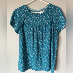 Floral Teal Women's Top